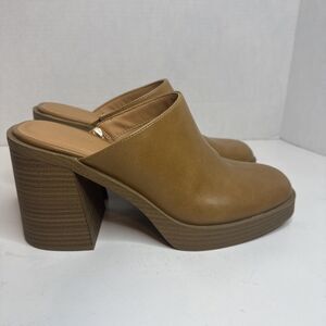 Universal Thread 9.5 Chunky Platform Mules Festival Y2K Boho Indie Slip‎ On
